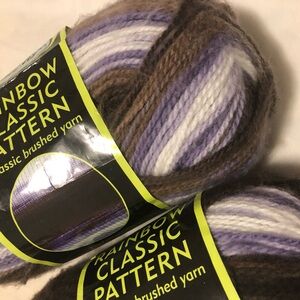 TWO SKEINS Sensations Yarn Color 1896 Purple Rainbow Classic Pattern